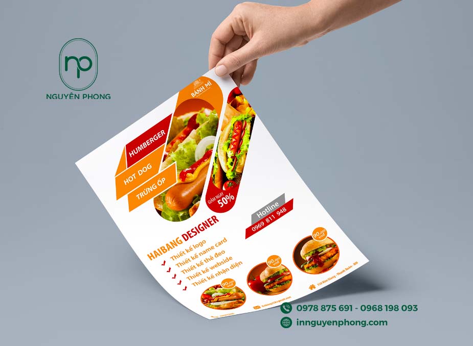 Mẫu tờ rơi giảm giá đồ ăn 